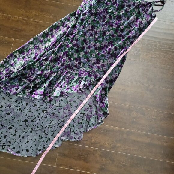 The Wolf Gang Rhapsody Asymmetrical Velvet Dress Women L Whimsygoth Y2K Designer - Picture 9 of 11